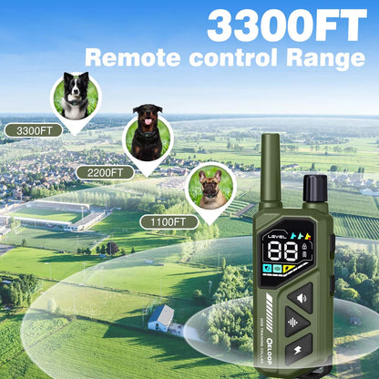 Smart 2-in-1 Dog Training Collar with Automatic Anti-Bark Control | Remote Controlled Shock, Sound & Vibration eCollar
