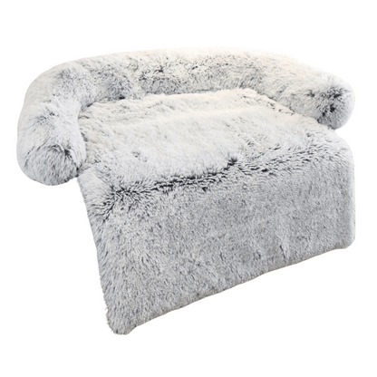 Plush Calming Dog Bolster Bed Furniture Protector
