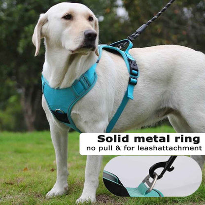 Comfortable & Reflective No-Pull Dog Harness with Strong Handle, Leash Clip & AirTag Holder