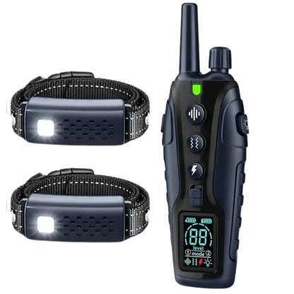 Night-Safe Flashlight Dog Training Collar & Remote Control up to 1000m