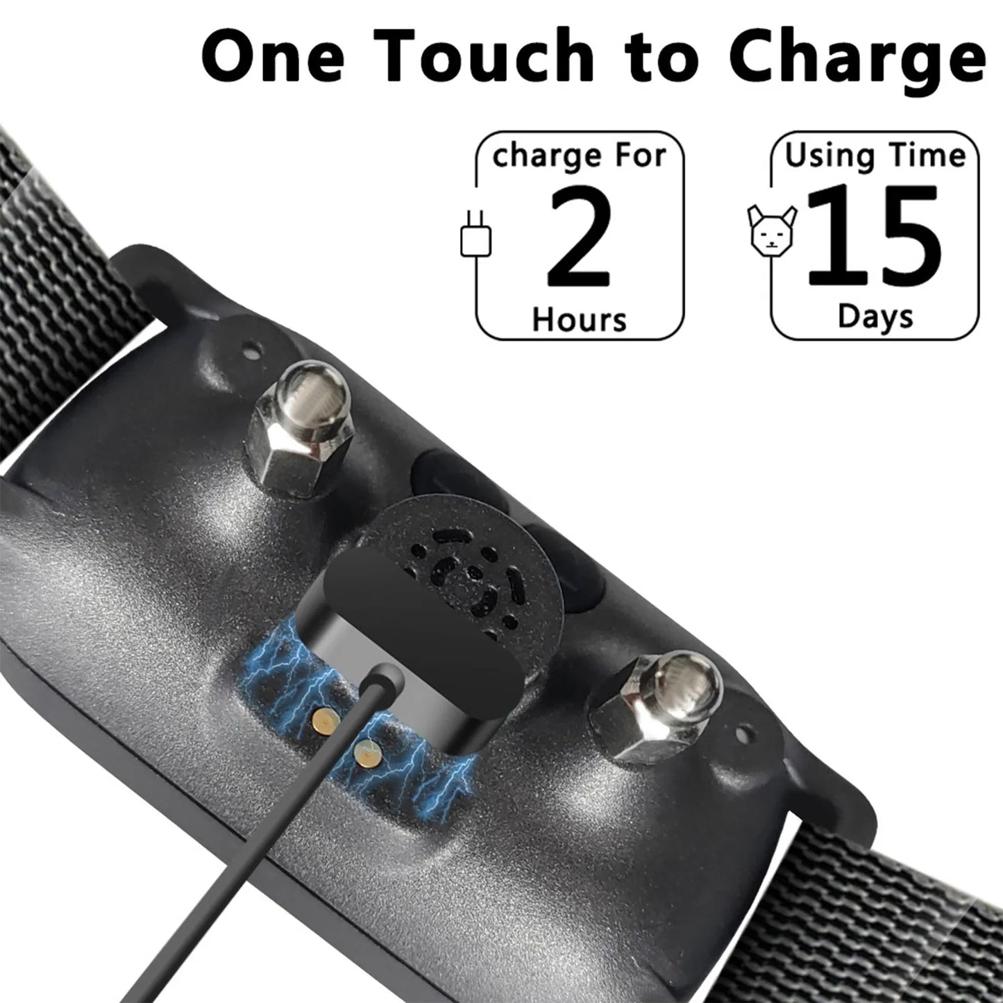 Anti-Bark Dog Training Collar | Fast Charge & Comfy Nylon E-Collar for Dogs 4