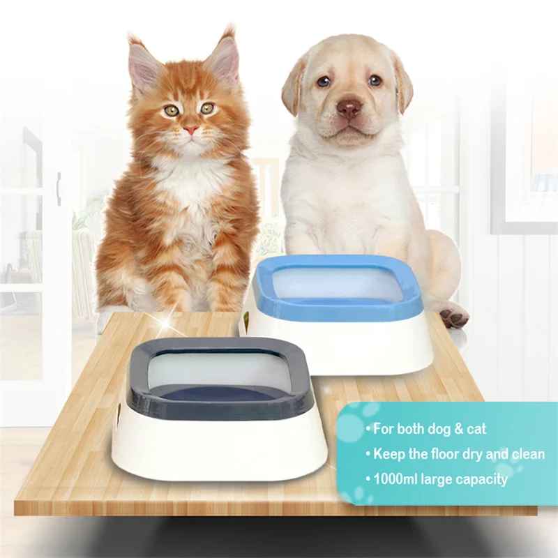 Large Anti-Splash Pet Drinking Bowl for Dogs & Cats | 1L