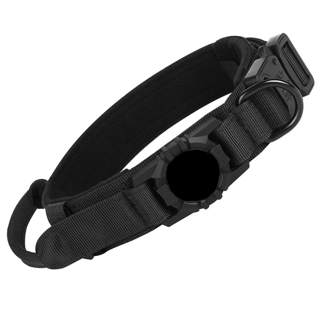Heavy Duty Military-Style AirTag Holder Dog Collar | Tactical Air Tag Holder Collar 2
