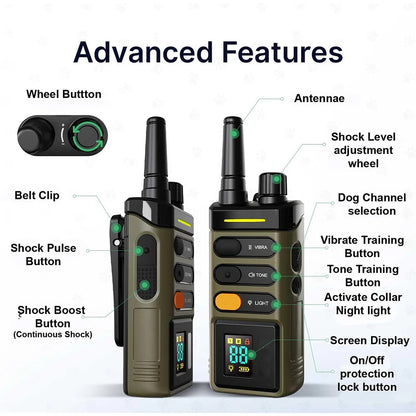 1 Mile Range Remote Dog Training Collar for Big & XL Dogs