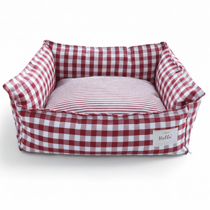Checkered Pet Bed for Smaller Dogs & Cats
