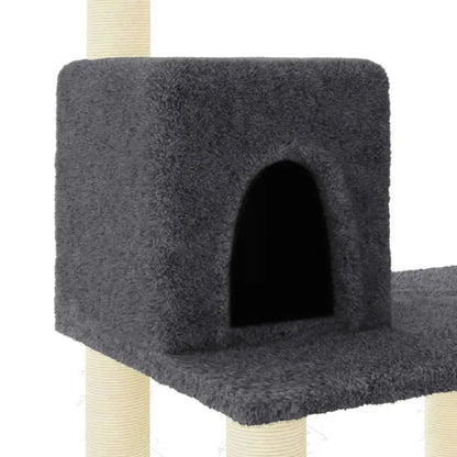 4ft Cat Tree with Plush Condo Hideaway, Multi-Level Perches & Scratching Posts 2