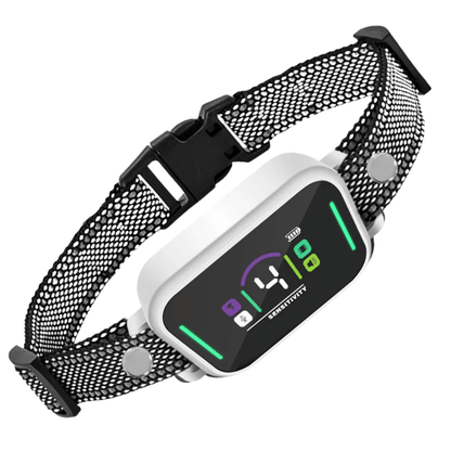Smart Automatic Dog Bark Collar | Digital Anti-Bark eCollar with Sound, Vibration & Shock Controls