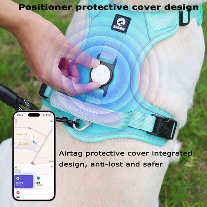 Comfortable & Reflective No-Pull Dog Harness with Strong Handle, Leash Clip & AirTag Holder