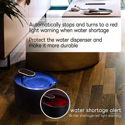 Cat Water Fountain | 3L Smart Motion Sensor | Auto Cat Drinking Dispenser with Silent Pump, Dual Flow, & LED Light | 5 Filters Included | USB