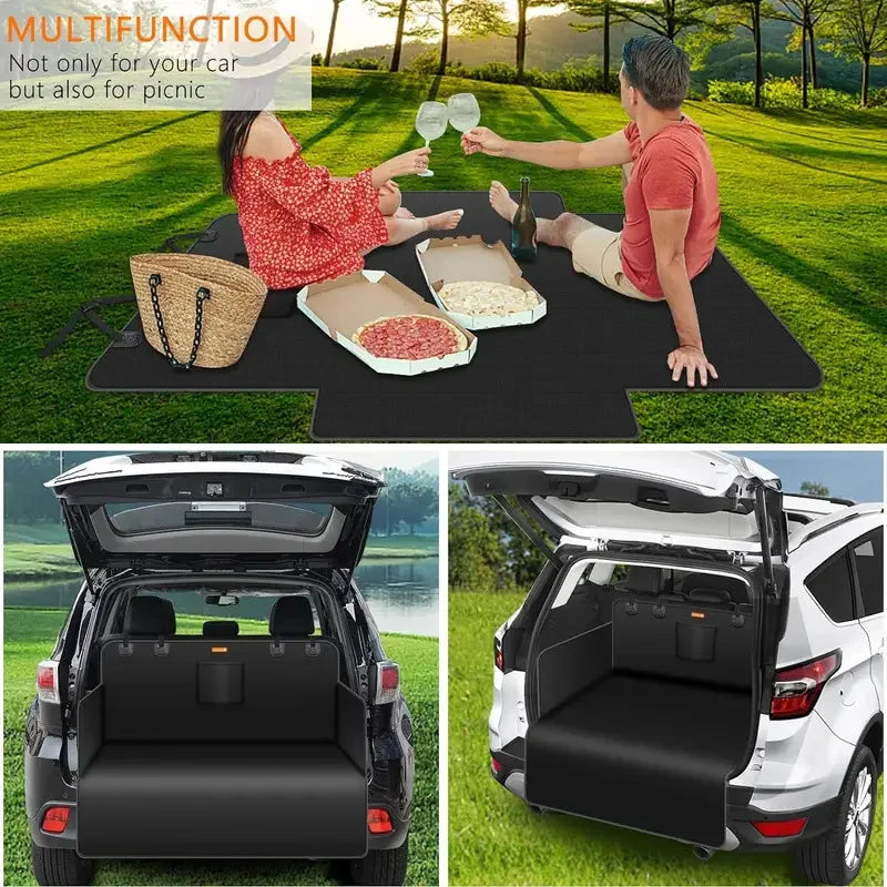 Waterproof Dog-Proof Boot Liner for Cars | Heavy Duty Dog Boot Protector with Bumper Flap | Non-Slip