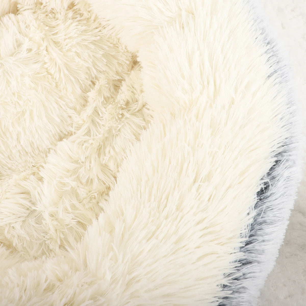 Extra Fluffy & Deep Plush Donut Dog Bed 5