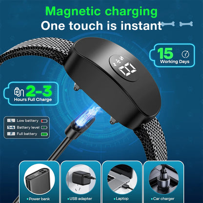 Automatic Anti-Bark Collar with No Shock & Safe-Shock Modes | USB Rechargeable & Waterproof Electric Dog Collar 7