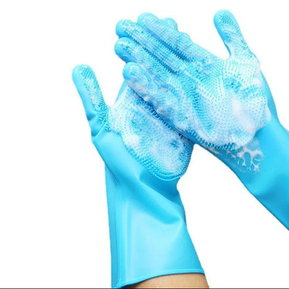 Silicone Dog Washing Gloves for Wet & Dry Bathing & Grooming