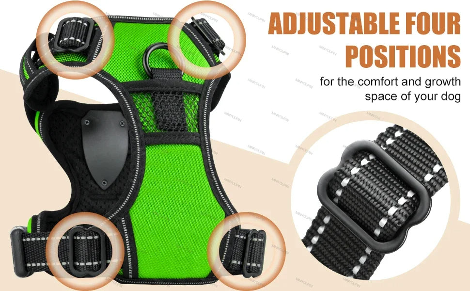 Bright LED Dog Harness for Safe Walking At Night | USB Rechargeable 8
