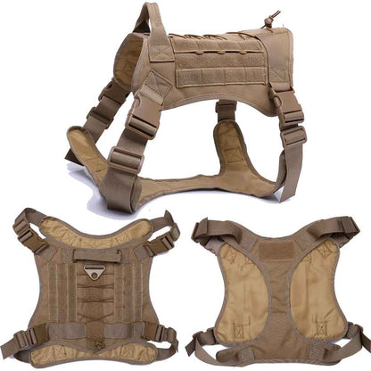 Large Dog Military-Style Dog Harness with Collar, Leash & Pouch Set | Tactical Dog Training Vest 12