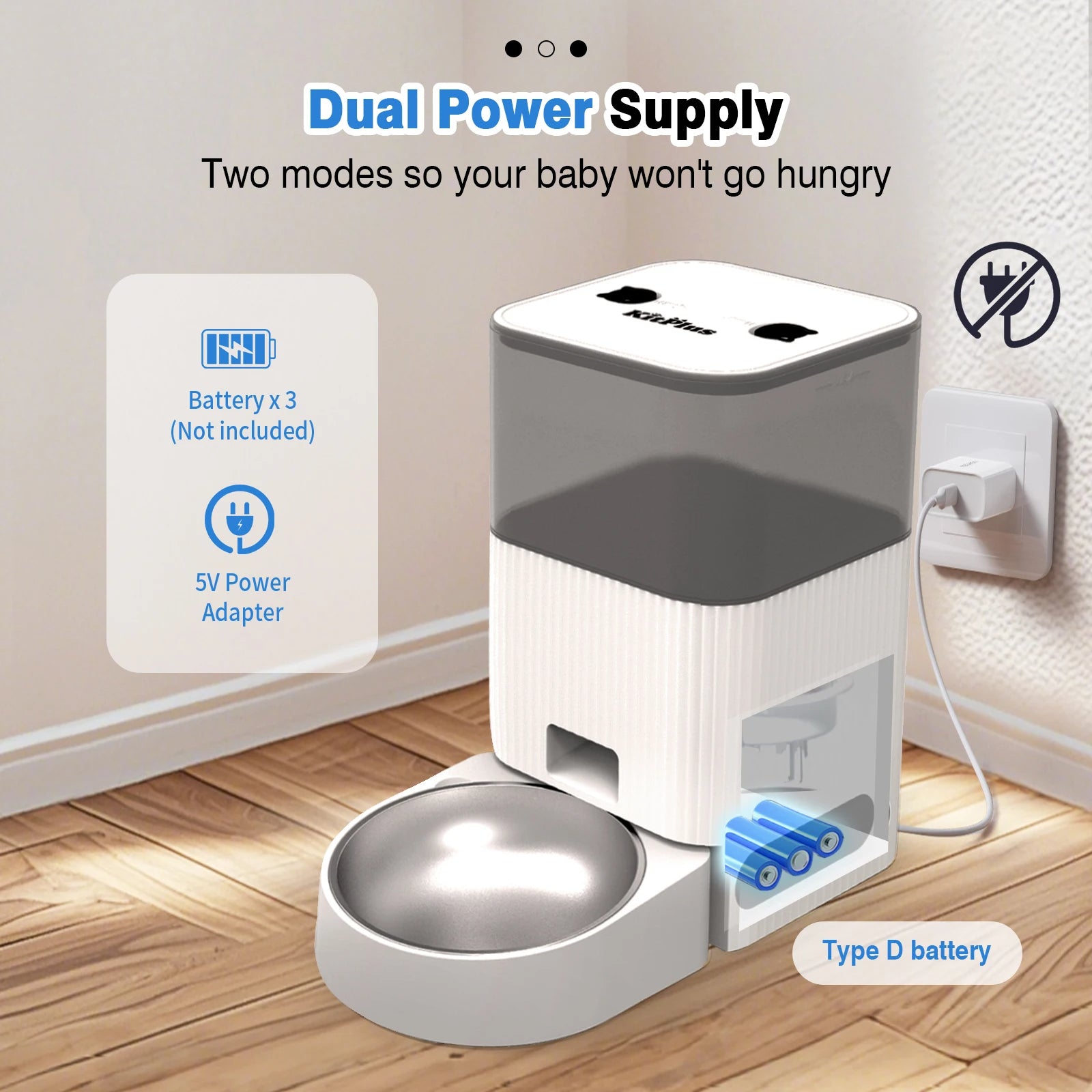 Smart App-Controlled Automatic Pet Feeder Food Dispenser with Voice Recorder 4