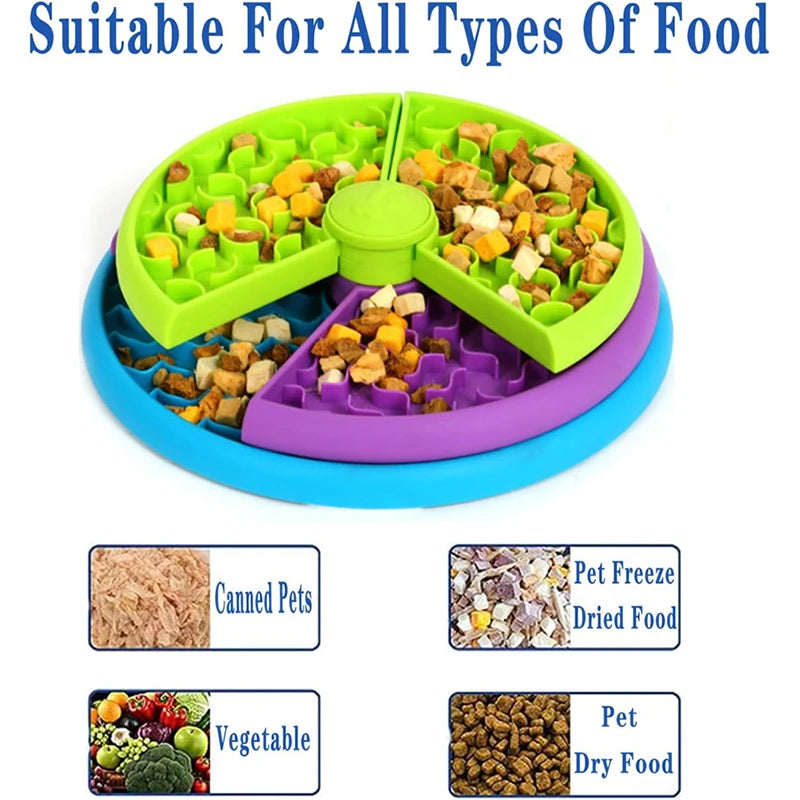 Dog Puzzle Slow Feeder Dog Bowl for Stimulated & Healthy Eating 4