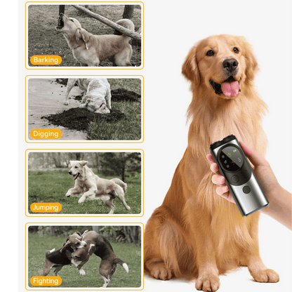 Handheld Ultrasonic Anti-Bark Dog Training Repeller with LED Light 3