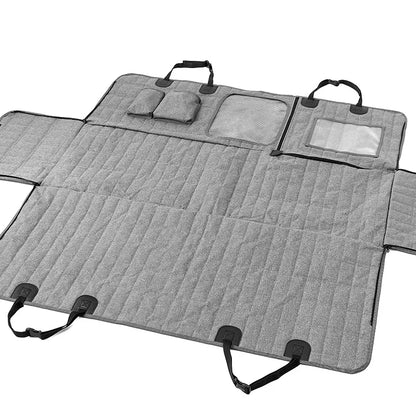 Dog Back Seat Cover | Waterproof Car Seat Protector for Dogs | Non-Slip, Side Flaps & Storage Pockets | Cars, SUVs & 4x4s