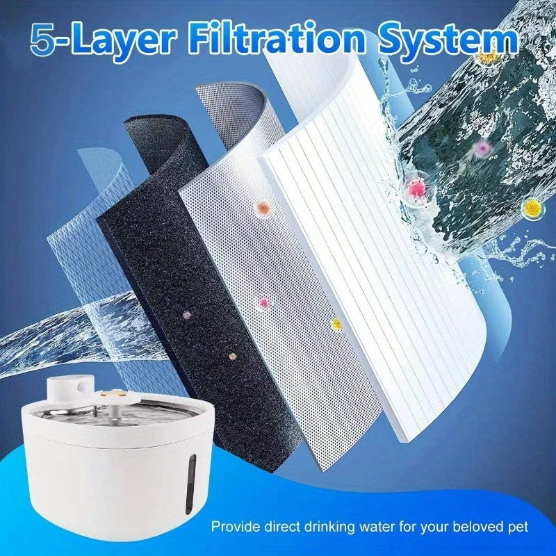 Wireless Pet Water Fountain for Fresh Flowing Drinking Water for Cats & Dogs | USB Rechargeable