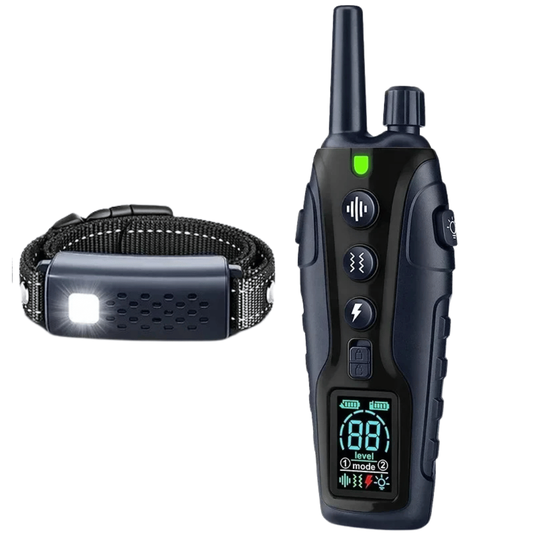 Night-Safe Flashlight Dog Training Collar & Remote Control up to 1000m