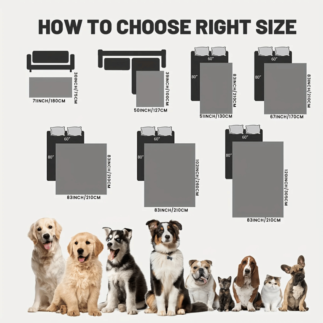 Quilted Water-Resistant Dog Furniture Protector Cover for Beds & Sofas 9