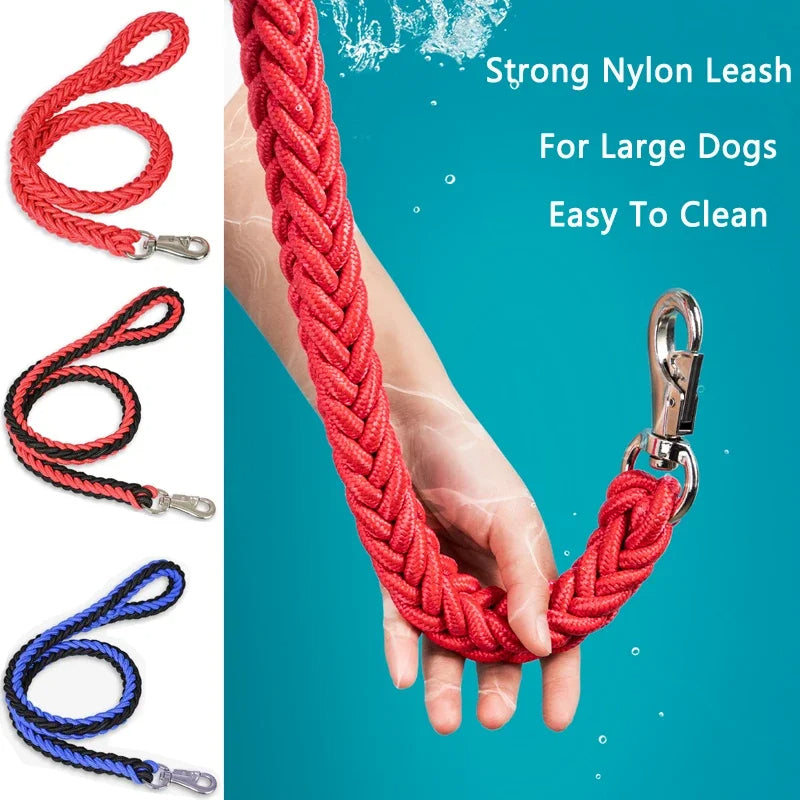 Heavy-Duty Thick & Strong Dog Lead | Durable Braided Nylon Dog Leash