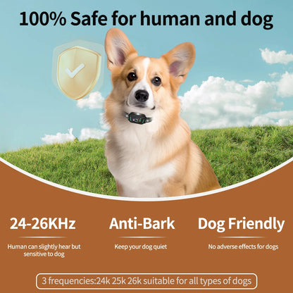 Smart Automatic Dog Bark Collar | Digital Anti-Bark eCollar with Sound, Vibration & Shock Controls