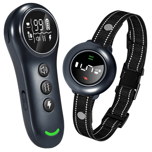 2-in-1 Automatic Anti-Bark Control & Dog Training Collar with Remote | Smart Barking Detection with Shock, Sound & Vibration