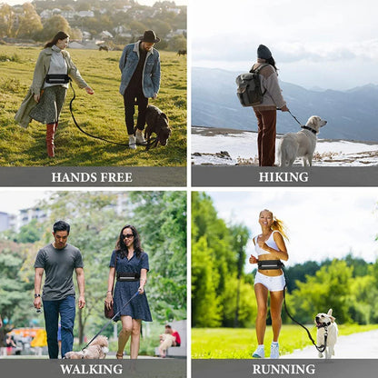 Running Dog Leash Waist Bag with Hands-Free Bungee, Bottle Holder & Secure Zips 10