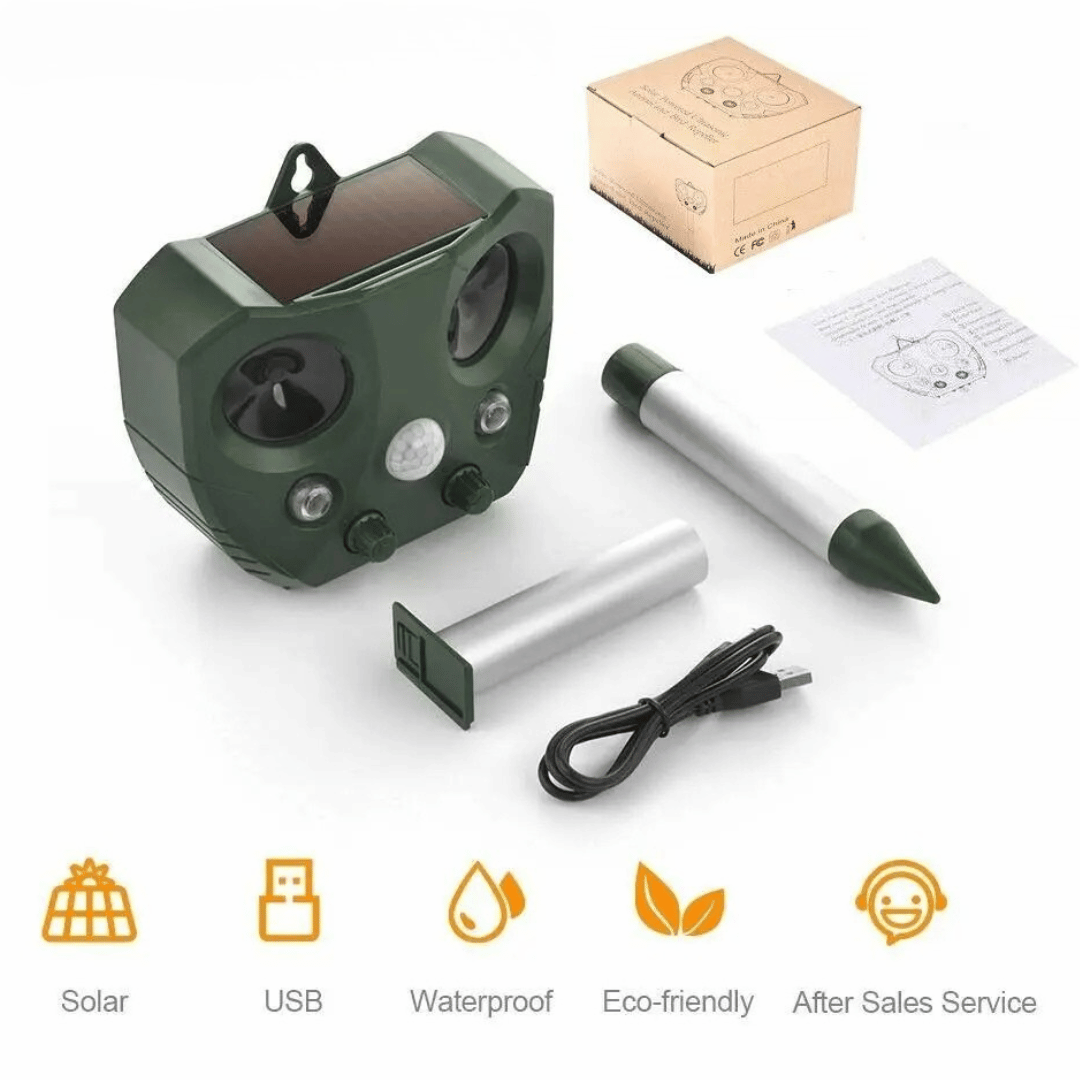 Solar Ultrasonic Animal Repeller for Gardens | Safe Motion-Activated Pest Deterrent for Rodents, Birds, Foxes & Cats 13