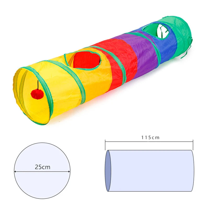 Foldable Cat Tunnel Toy | Collapsible Play Tube for Indoor Cats & Kittens