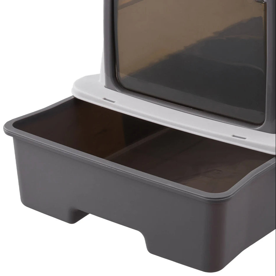 Enclosed Cat Litter Box with UV Lamp for Sterilizing & Deodorizing | Includes Tray Drawer & Scoop