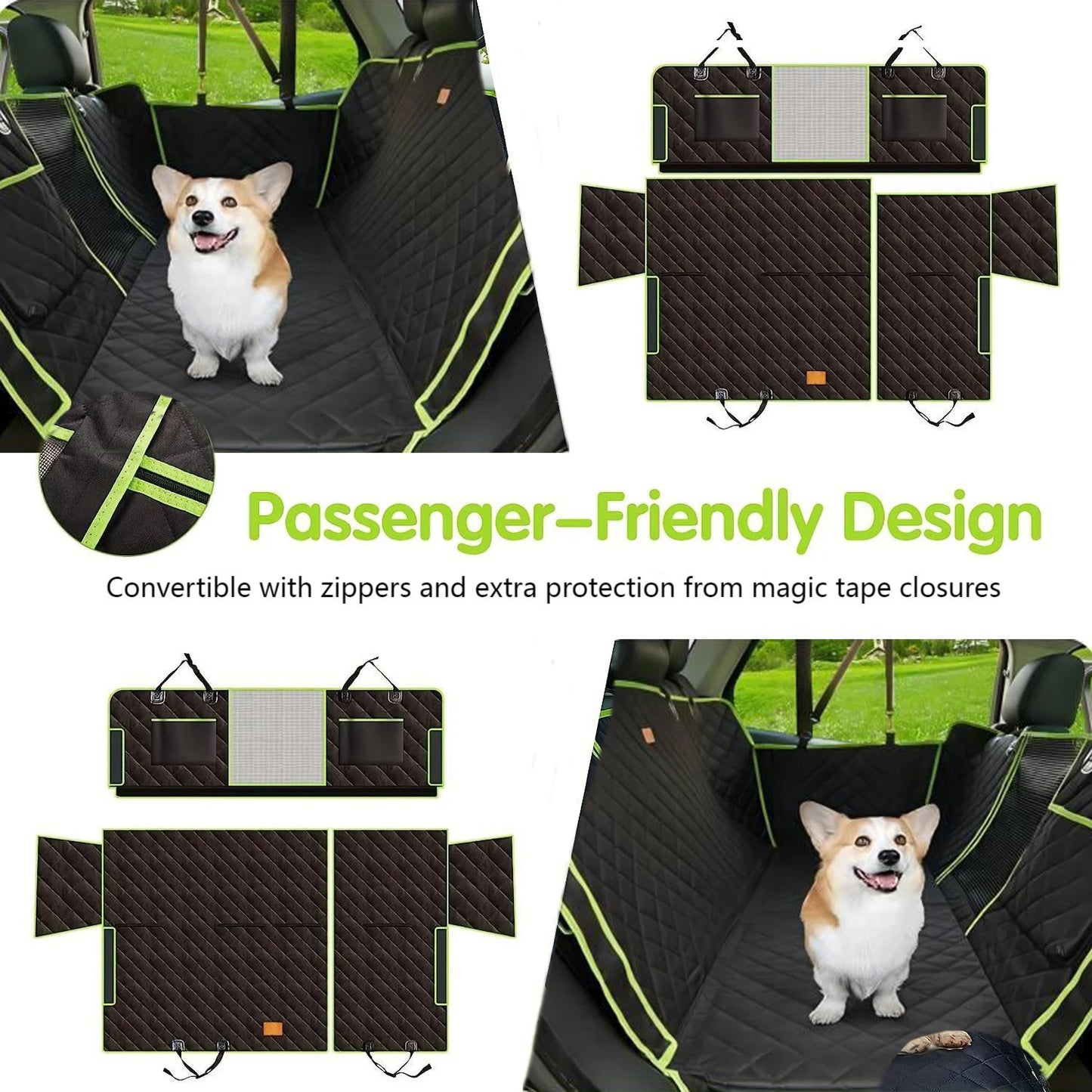 Premium Waterproof Dog Car Seat Cover for Backseat