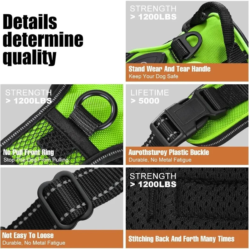 Bright LED Dog Harness for Safe Walking At Night | USB Rechargeable 2