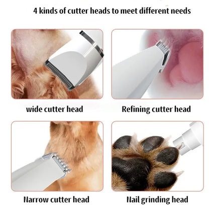 4-in-1 Low-Noise Dog Grooming Clippers with USB Rechargeable Battery 6