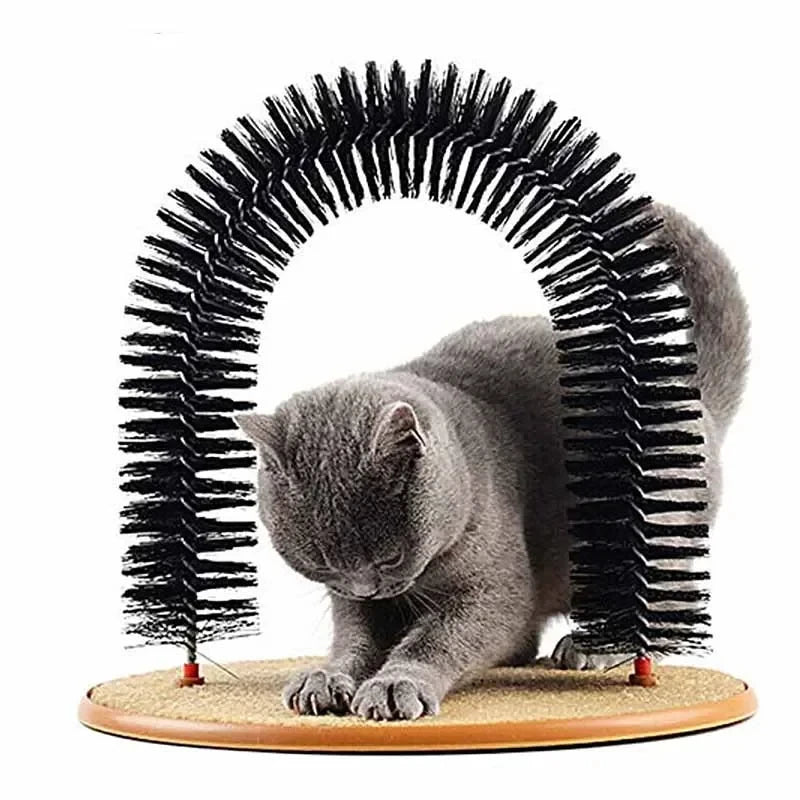 Cat Self-Groomer Rubbing Brush Arch for Scratching & Play 3