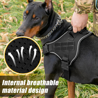 Military-Style Tactical Dog Training Vest with Sturdy Harness Handle 8