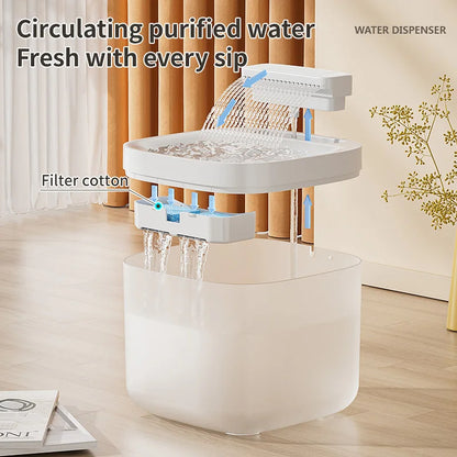 3L USB Rechargeable Cat Water Fountain & Fliter