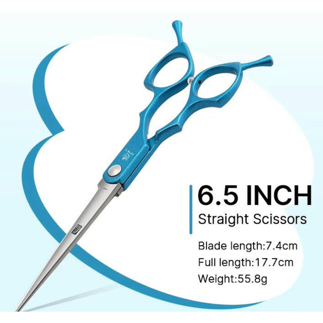 6.5-Inch Professional Dog Grooming Scissors Kit with Ergonomic Handles & High-Precision Stainless Steel 5