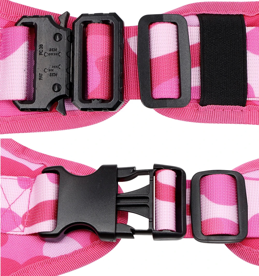 Pink Camouflage Military-Style Dog Harness | Tactical Dog Training Vest 6