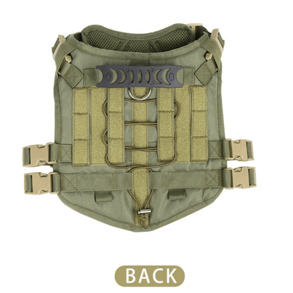 Robust Military-Style Dog Harness with Rubber Handle & Pouch | Tactical Dog Training Vest 13