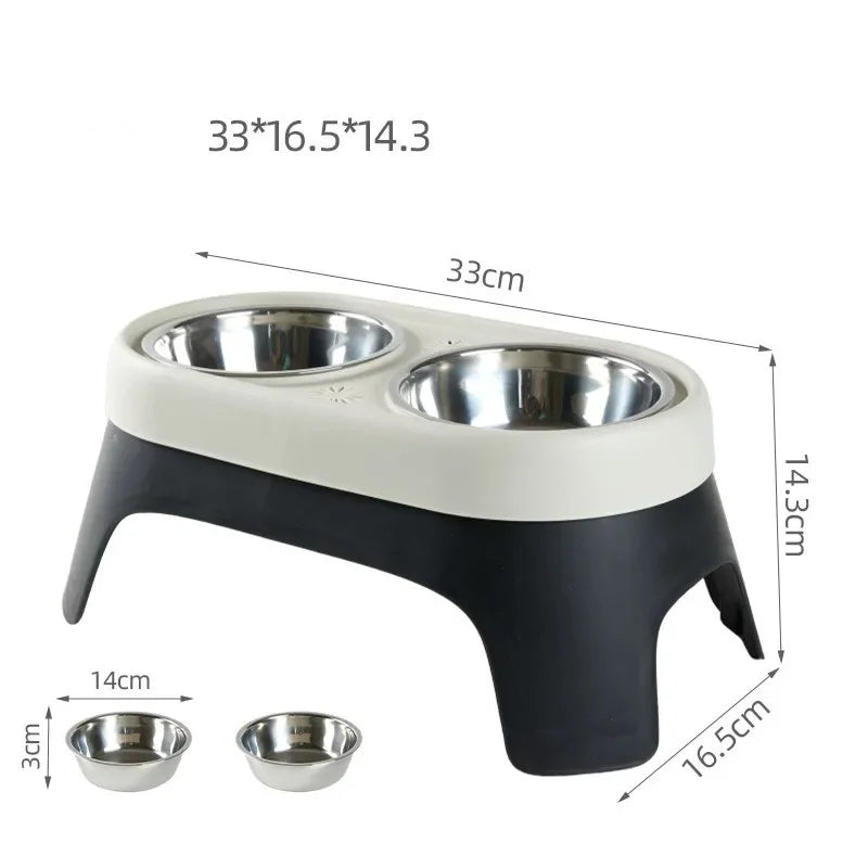 Sturdy Raised Dog Feeding Station with Stainless Steel Dog Bowls 6