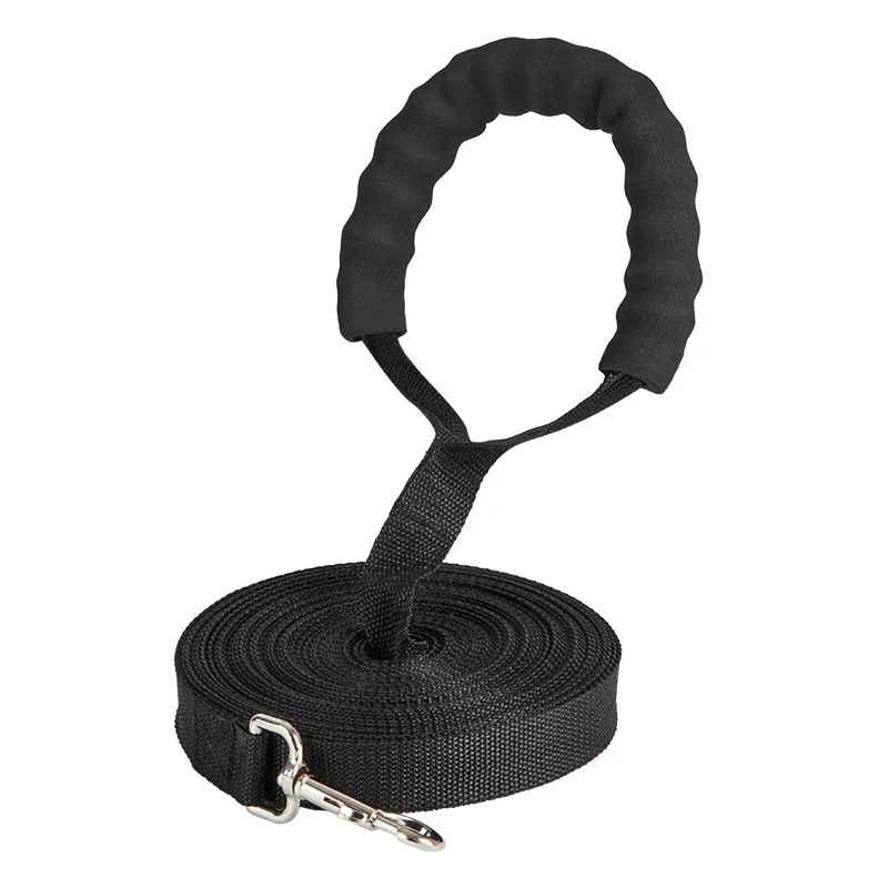 Extra Long Dog Training Lead & Recall Line with Padded Loop Handle | Heavy Duty Nylon