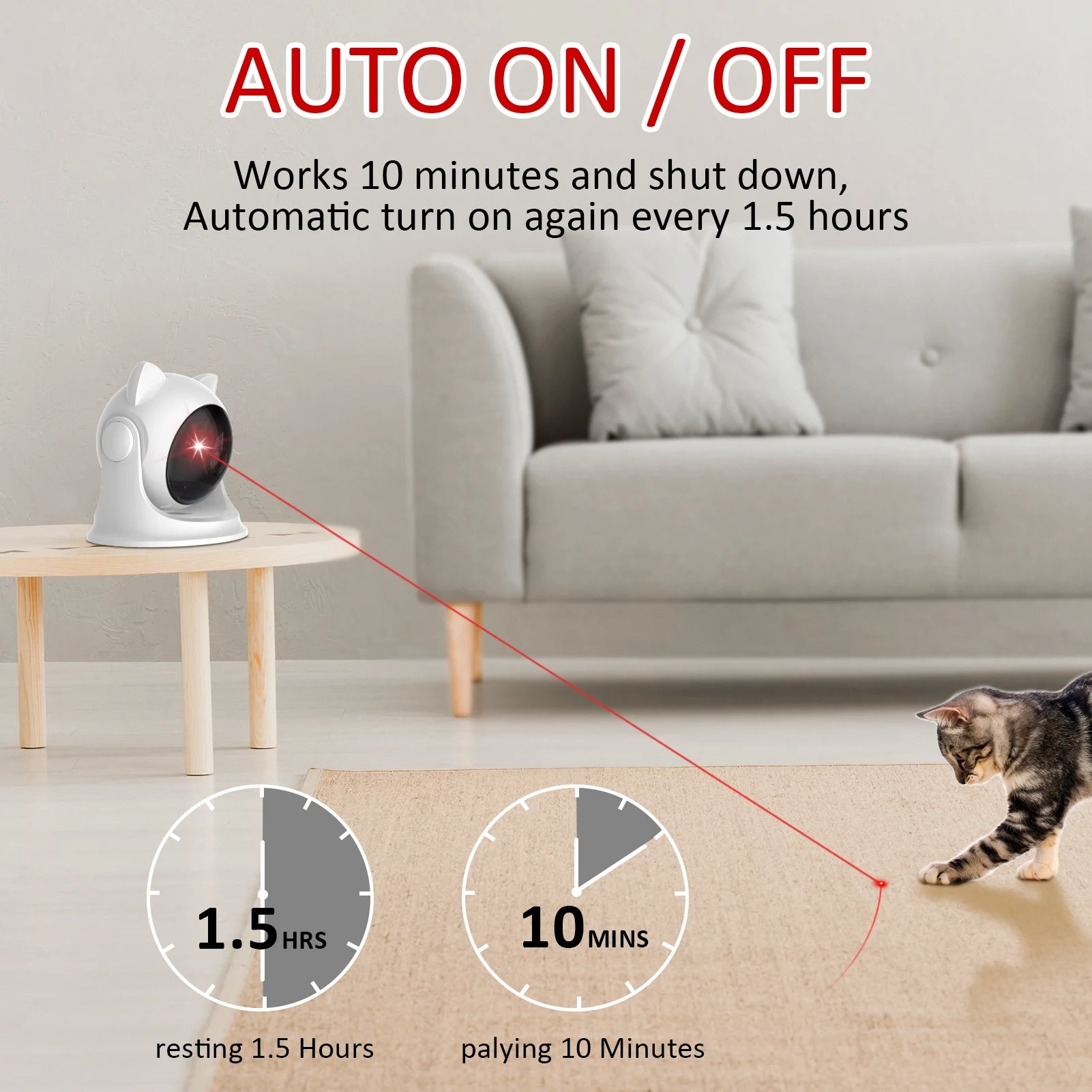 Automatic Laser Cat Toy | USB Rechargeable 6