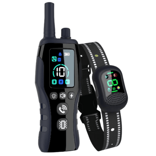 Long Distance Dog Control Collar & Remote with Voice Call, Safe Shock, Vibration & Beep Training