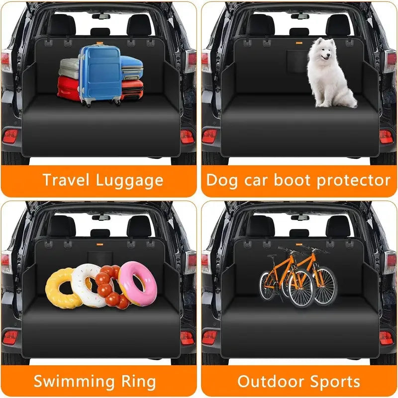 Waterproof Dog-Proof Boot Liner for Cars | Heavy Duty Dog Boot Protector with Bumper Flap | Non-Slip