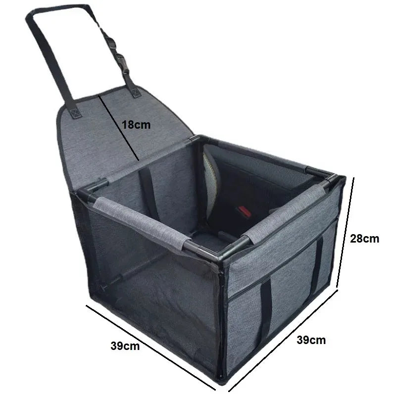 Sturdy Dog Car Seat Travel Basket with Breathable Mesh Sides 11