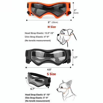 Small Breed Dog Goggles | Protective Dog Sunglasses for Wind & Sun