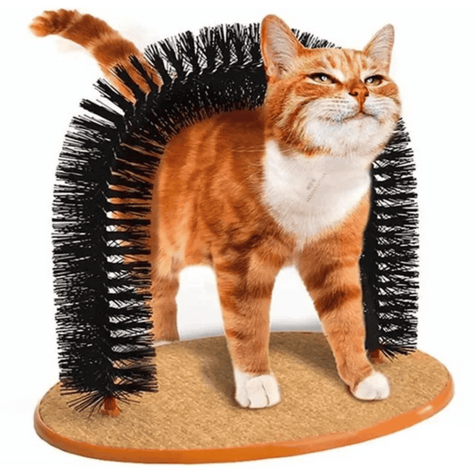 Cat Self-Groomer Rubbing Brush Arch for Scratching & Play 1